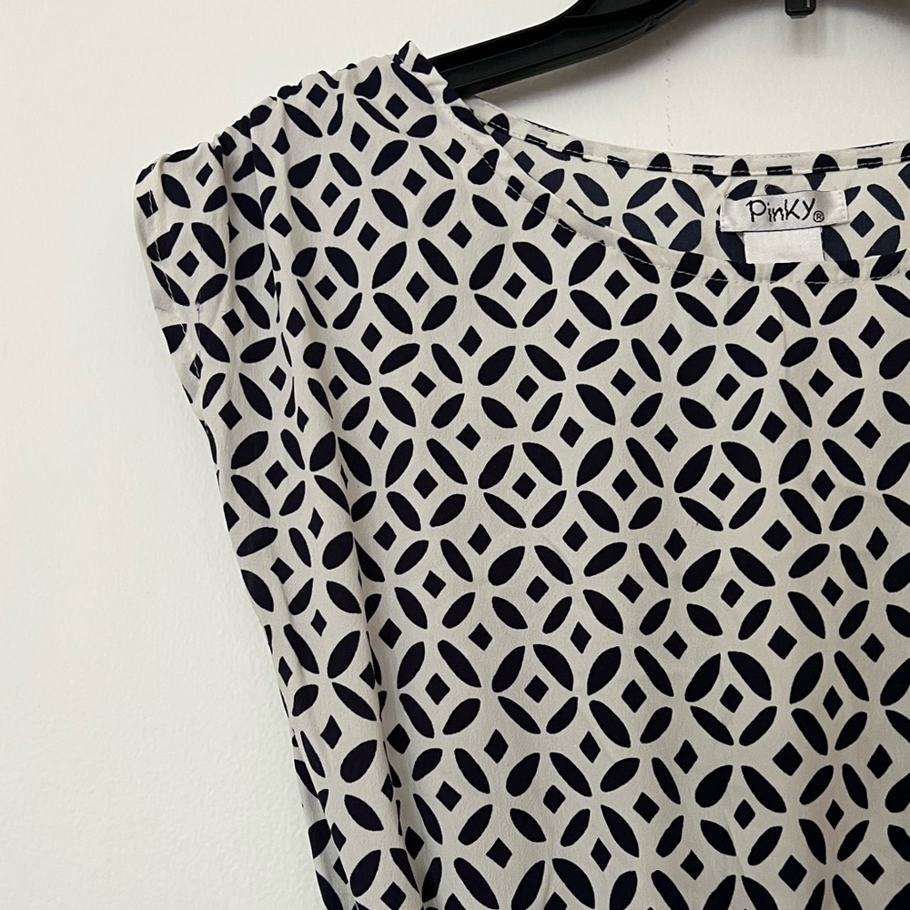 NWT Pinky navy and white dress